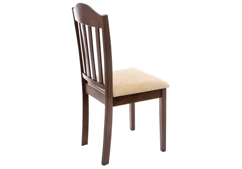 Деревянный стул Midea бежевый 11004 Woodville, бежевый/ткань, ножки/дерево/орех, размеры - ****430*480 фото 8