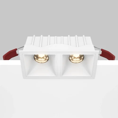 Светильник точечный Alfa LED DL043-02-10W3K-SQ-W Maytoni белый на 2 лампы, основание белое в стиле современный фото 8