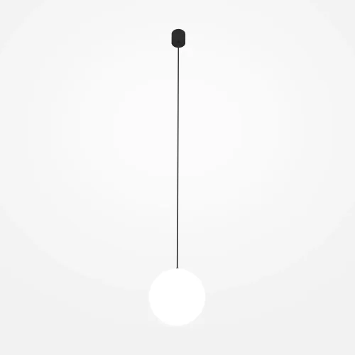 Светильник подвесной LED Luna P039PL-5W3K-20-B Maytoni белый на 1 лампу, основание чёрное в стиле современный хай-тек фото 2 Светильник подвесной LED Luna P039PL-5W3K-20-B Maytoni белый на 1 лампу, основание чёрное в стиле современный хай-тек фото 2