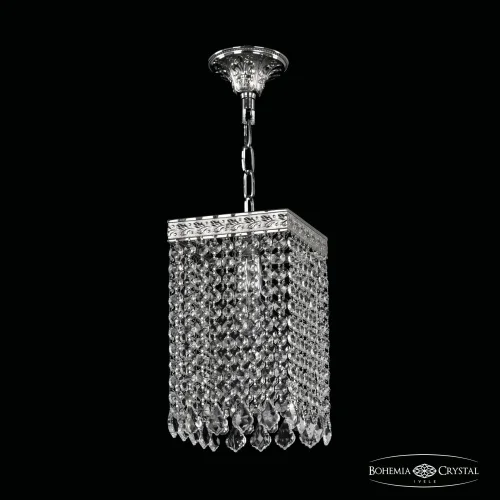 Светильник подвесной 19202/15IV Ni Leafs Bohemia Ivele Crystal прозрачный 1 лампа, основание никель в стиле классика leafs