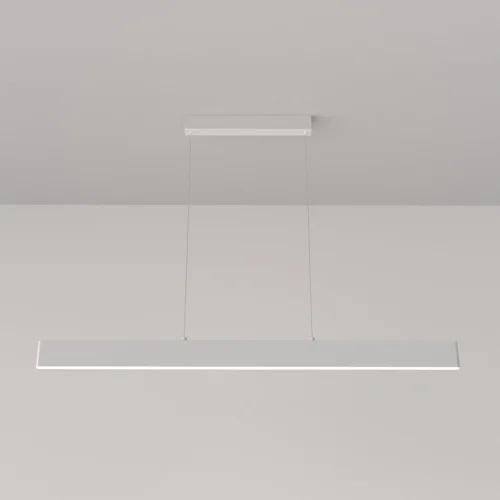 Светильник подвесной LED Step P010PL-L30W4K Maytoni белый 1 лампа, основание белое в стиле хай-тек минимализм линейный фото 2