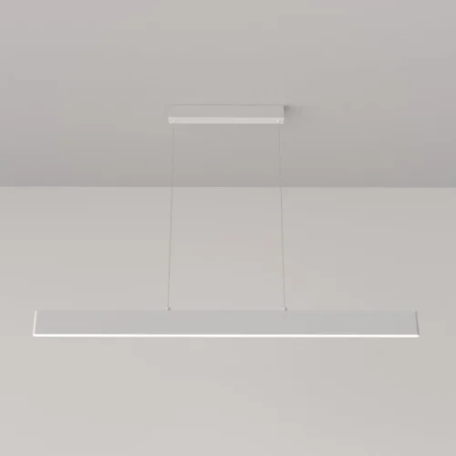 Светильник подвесной LED Step P010PL-L30W4K Maytoni белый на 1 лампу, основание белое в стиле хай-тек минимализм линейный фото 2