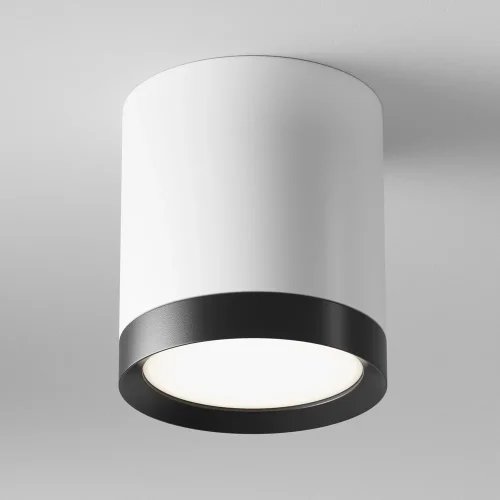 Светильник накладной Hoop C086CM-GX53-MRD-WB Maytoni чёрный белый 1 лампа, основание белое в стиле модерн круглый фото 3
