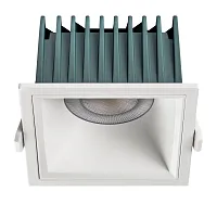 Светильник точечный LED Ciclone 385436 Lightstar белый на 1 лампу, основание белое в стиле современный квадратный