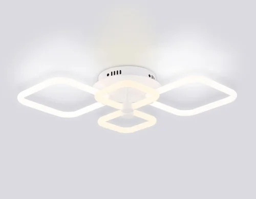 Люстра потолочная LED с пультом FA3822 Ambrella light белая на 1 лампа, основание белое в стиле современный хай-тек с пультом фото 6