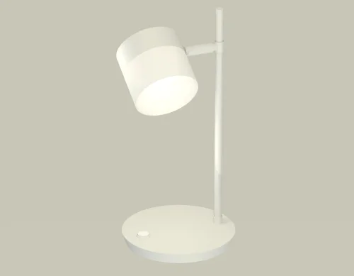 Настольная лампа офисная XB9801204 Ambrella light белая 1 лампа, основание белое металл в стиле современный хай-тек 