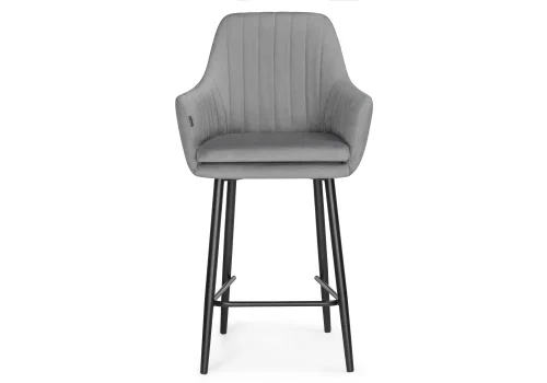 Полубарный стул Райнер MR -11 / черный 532409 Woodville, серый/велюр, ножки/металл/чёрный, размеры - ****570*570 фото 2