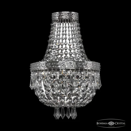 Бра 19271B/H1/20IV Ni Bohemia Ivele Crystal прозрачный на 2 лампы, основание никель в стиле классический sp