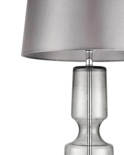 Настольная лампа Paradise VL5773N01 Vele Luce серая серебряная на 1 лампу, основание прозрачное хром серое металл стекло в стиле современный классический фото 4