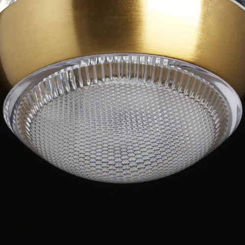 Светильник подвесной LED Капелия 730010701 DeMarkt прозрачный 1 лампа, основание латунь в стиле современный хай-тек  фото 6