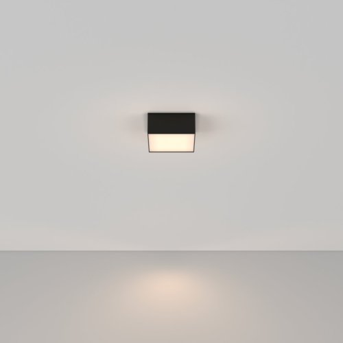 Светильник накладной LED Zon C032CL-12W3K-SQ-B Maytoni белый 1 лампа, основание чёрное в стиле современный  фото 4