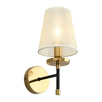 Бра Abriola OML-67301-01 Omnilux бежевый 1 лампа, основание бронзовое в стиле современный 