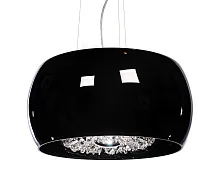 Светильник подвесной Disposa LDP 7018-400 BK Lumina Deco чёрный 8 ламп, основание чёрное в стиле модерн 