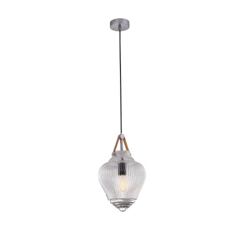 Светильник подвесной Kartell VL5232P21 Vele Luce прозрачный на 1 лампу, основание серебряное в стиле современный выдувное фото 2