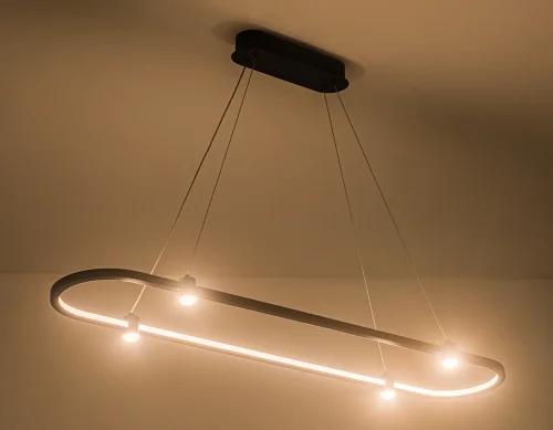 Светильник подвесной LED FL5589 Ambrella light чёрный 1 лампа, основание чёрное в стиле хай-тек современный  фото 4