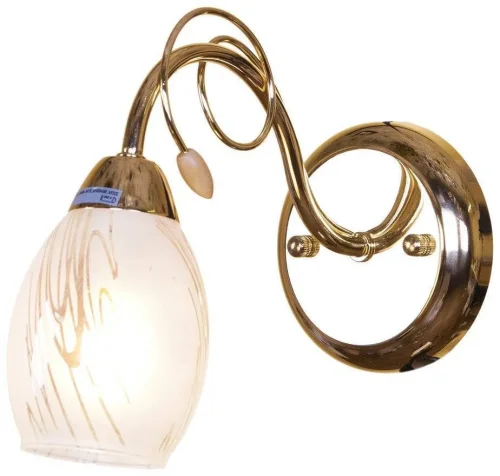 Бра  766-301-01 Velante белый на 1 лампа, основание золотое в стиле классический 