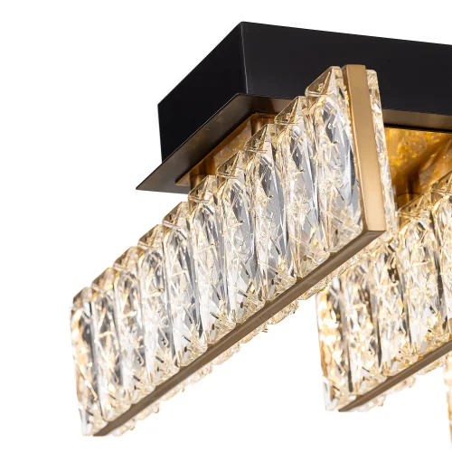 Люстра потолочная LED Palant CL325272 Citilux прозрачная на 1 лампу, основание чёрное в стиле классический современный фото 4