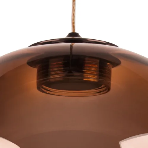 Светильник подвесной LED Sferetta 801012 Lightstar янтарный 1 лампа, основание бордовое коричневое в стиле минимализм  фото 7