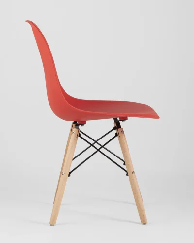 Стул EAMES, красный 4шт. (набор) УТ000037607 Stool Group, /, ножки/массив бука/бежевый, размеры - *815***460*530 фото 9