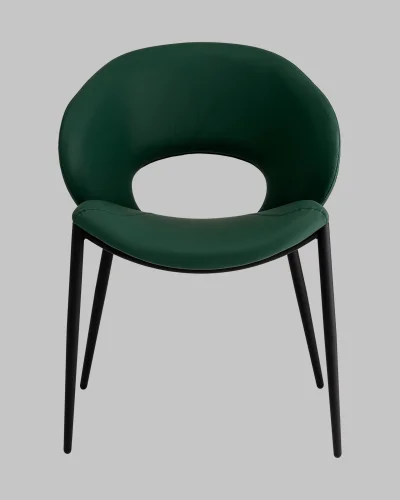 Стул Вивьен экокожа зеленый УТ000040867 Stool Group, зелёный/экокожа, ножки/металл/чёрный, размеры - *780**** фото 2