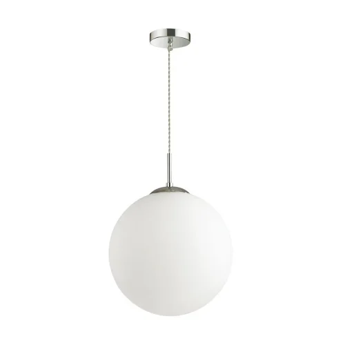 Светильник подвесной Summer 4543/1A Lumion белый 1 лампа, основание хром в стиле современный шар фото 2