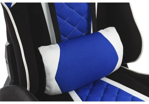 Кресло игровое Prime черное / синее 1860 Woodville, синий/ткань, ножки/металл/чёрный, размеры - *1310***700*700 фото 8