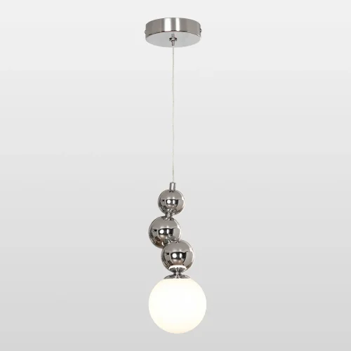 Светильник подвесной Meade LSP-7166 Lussole белый 1 лампа, основание хром в стиле современный 
