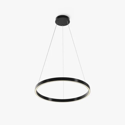 Светильник подвесной LED Rim MOD058PL-L32BK Maytoni чёрный на 1 лампу, основание чёрное в стиле современный хай-тек минимализм кольца фото 3