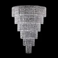 Люстра каскадная хрустальная Bergamo E 1.11.120.201 N Dio D'Arte прозрачная на 43 лампы, основание никель в стиле классика арт-деко 