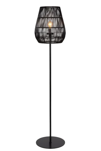 Ландшафтный светильник Nerida 03845/81/30 Lucide уличный IP44 чёрный 1 лампа, плафон чёрный в стиле кантри E27