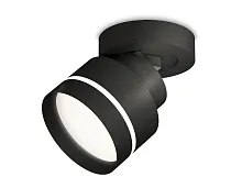 Светильник накладной XM8102025 Ambrella light белый 1 лампа, основание чёрное в стиле хай-тек круглый
