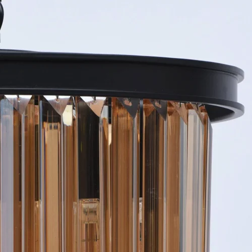 Светильник подвесной Гослар 498015203 MW-Light прозрачный янтарный 3 лампы, основание чёрное в стиле современный  фото 7