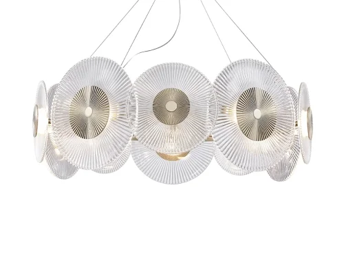 Светильник подвесной LED 4548+2/S gold Newport прозрачный 10 ламп, основание золотое в стиле американский современный  фото 2