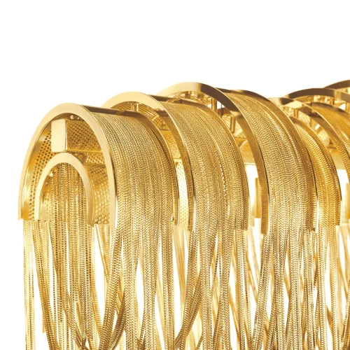 Люстра подвесная Volver 10404/720L GD LOFT IT золотая на 5 ламп, основание золотое в стиле арт-деко цепочки фото 9