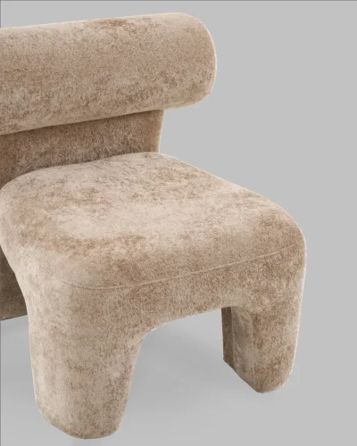 Кресло лаунж Voma, мокка УТ000041679 Stool Group, мокка/велюр, ножки/ткань/бежевый, размеры - *****мм фото 6