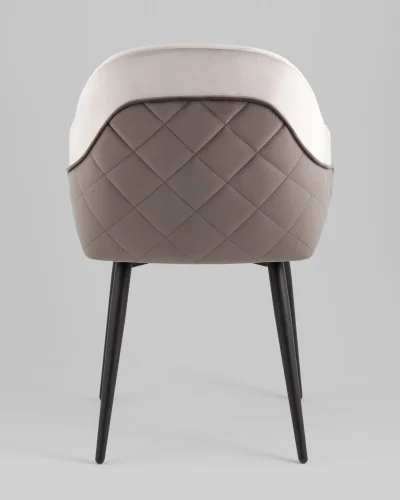 Стул Новел New велюр светло-серый с темно-серой спинкой УТ000039824 Stool Group, серый/велюр, ножки/металл/чёрный, размеры - *805**** фото 5