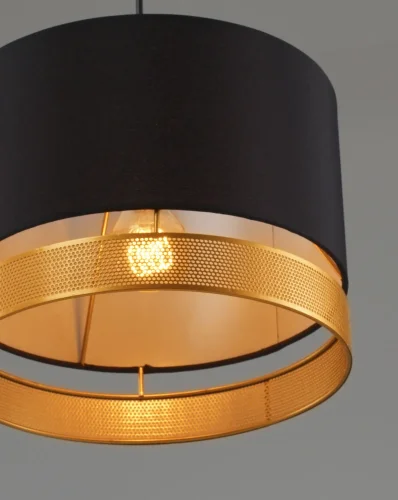 Светильник подвесной Gela V10629-1P Moderli чёрный золотой 1 лампа, основание чёрное в стиле современный лофт  фото 4