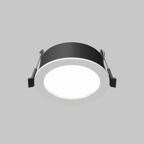 Светильник точечный Orb DL130-GX53-W Maytoni белый на 1 лампу, основание белое в стиле хай-тек современный круглый
