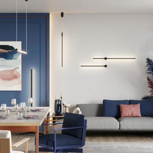 Бра LED Fillini 4335/12WLP Odeon Light чёрный на 1 лампу, основание чёрное в стиле минимализм хай-тек современный отражённый свет фото 3