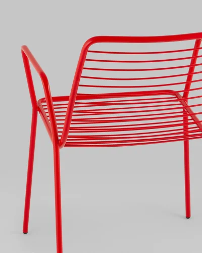 Стул с подлокотниками Дели металл красный УТ000039268 Stool Group, /, ножки//, размеры - *805***605*595 фото 4