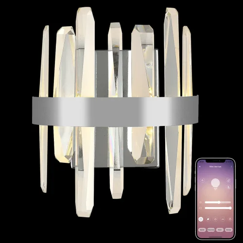 Бра LED LAMPS 81117/1W Natali Kovaltseva прозрачный на 1 лампа, основание хром в стиле современный 