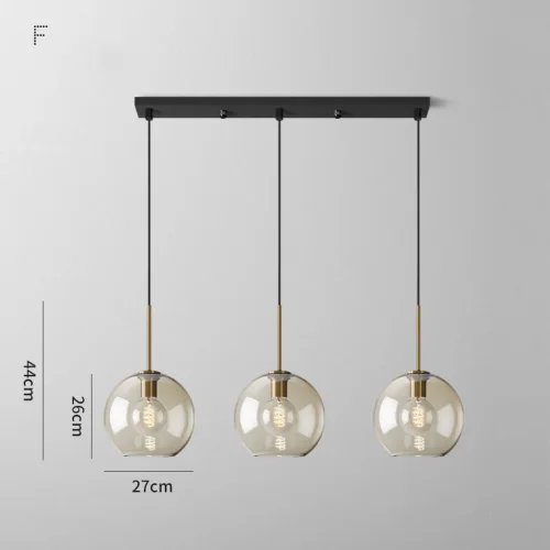 Светильник подвесной VILMO TRIO F 213948-26 ImperiumLoft янтарный на 3 лампы, основание латунь в стиле современный лофт фото 4 Светильник подвесной VILMO TRIO F 213948-26 ImperiumLoft янтарный на 3 лампы, основание латунь в стиле современный лофт фото 4