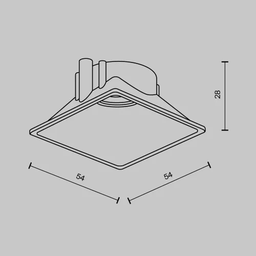 Декоративная рамка отражатель Alfa LED Ring8-10W-SQ-BS Maytoni на 1 , основание латунь в стиле хай-тек современный фото 3