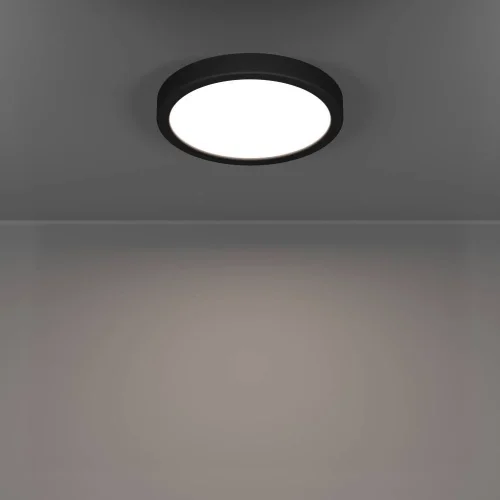 Светильник потолочный LED Fueva 901325 Eglo белый на 1 лампу, основание чёрное в стиле современный круглый фото 6