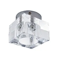 Светильник накладной Cubo Cr 160204 Lightstar прозрачный 1 лампа, основание хром в стиле хай-тек круглый