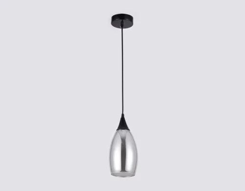 Светильник подвесной TR3544 Ambrella light серый на 1 лампу, основание чёрное в стиле современный фото 3