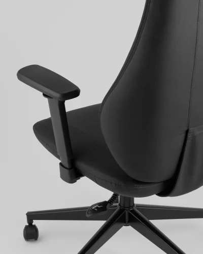 Кресло руководителя TopChairs Trophey, черный УТ000040583 Stool Group, чёрный/экокожа, ножки/пластик/чёрный, размеры - 1200*1280***650*570 фото 7