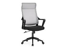 Компьютерное кресло Rino black / light gray 15631 Woodville, чёрный/сетка ткань, ножки/пластик/чёрный, размеры - *1260***660*700