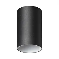 Светильник накладной Elina 370725 Novotech чёрный 1 лампа, основание чёрное в стиле хай-тек современный круглый