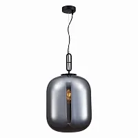 Светильник подвесной Burasca SL1050.713.01 ST-Luce серый чёрный 1 лампа, основание чёрное в стиле лофт выдувное